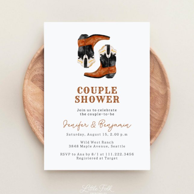 Invitación Wild Western Couple Shower (Subido por el creador)