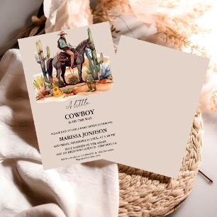 Invitación Wild Western Little Cowboy camino a Baby Shower