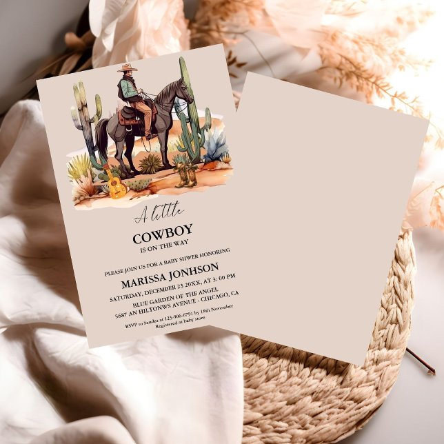 Invitación Wild Western Little Cowboy camino a Baby Shower (Subido por el creador)