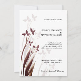 Invitación Wild & Wine-Stained Watercolor Floral