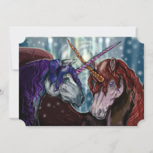 Invitación Wildberry Unicorns