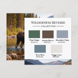 Invitación Wilderness Reverie Color Palette Card
