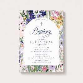 Invitación Wildflower Arch Baptism Invitation
