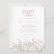 Wildflower Baby in Bloom Baby Shower Invitation