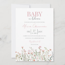 Invitación Wildflower Baby in Bloom Baby Shower Invitation