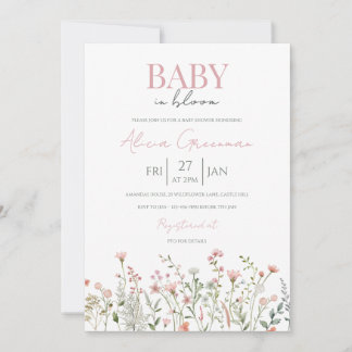 Invitación Wildflower Baby in Bloom Baby Shower Invitation