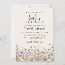 Invitación Wildflower Baby Shower
