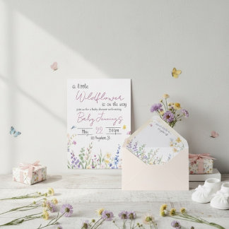 Invitación Wildflower Baby shower invitation