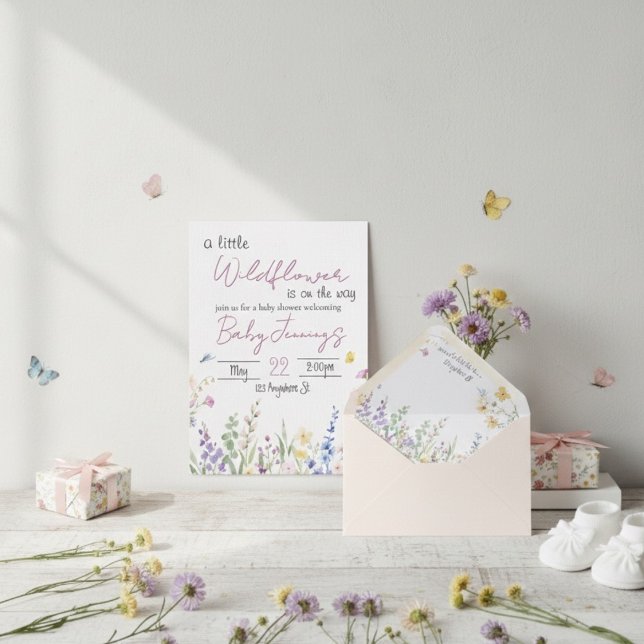 Invitación Wildflower Baby shower invitation (Subido por el creador)