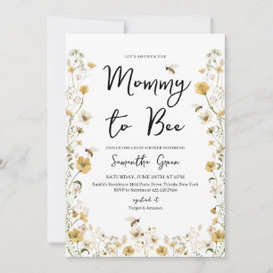 Invitación Wildflower Bee Baby Shower