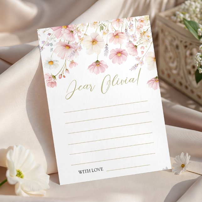 Invitación Wildflower Birthday Time Capsule Card (Subido por el creador)