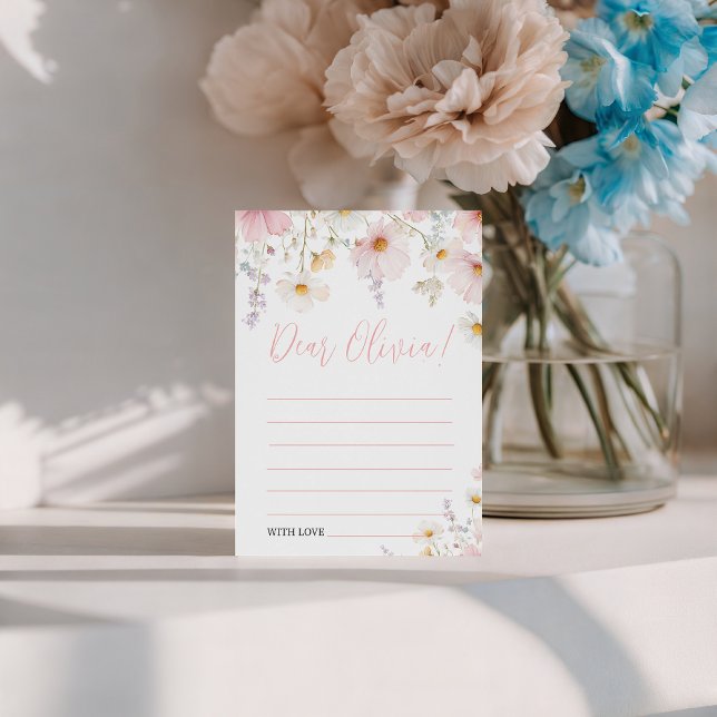 Invitación Wildflower Birthday Time Capsule Card (Subido por el creador)