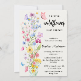 Invitación Wildflower Boho Baby Shower