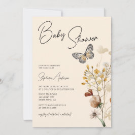 Invitación Wildflower Boho Baby Shower
