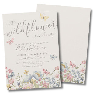 Invitación Wildflower Boho Baby Shower