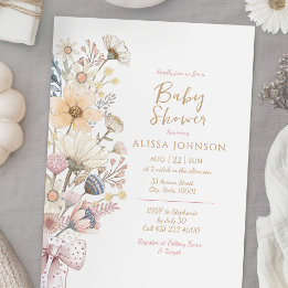 Invitación Wildflower Boho Baby Shower