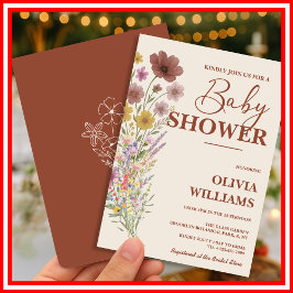 Invitación Wildflower Boho Baby Shower
