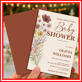 Invitación Wildflower Boho Baby Shower