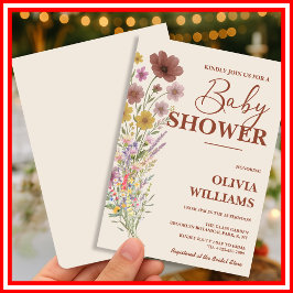 Invitación Wildflower Boho Baby Shower