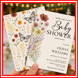 Invitación Wildflower Boho Baby Shower