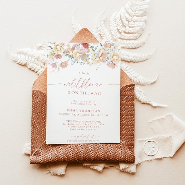 Invitación Wildflower Boho Baby Shower | CHICA BABY SHOWER (Subido por el creador)