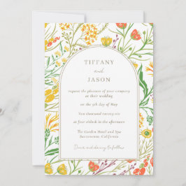 Invitación Wildflower Boho Boda