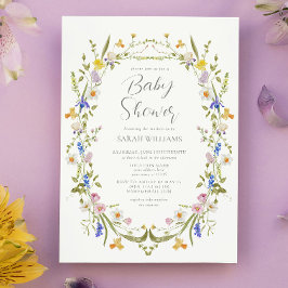 Invitación Wildflower Boho Floral Baby Shower