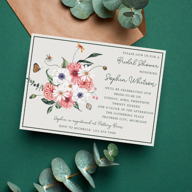 Invitación Wildflower Boho Floral Bridal Shower (Subido por el creador)