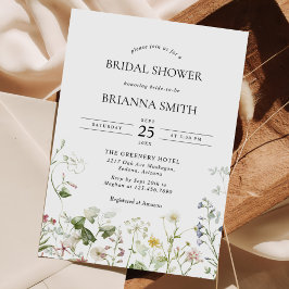 Invitación Wildflower Boho Floral Garden Bridal Shower