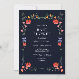 Invitación Wildflower Botanic Garden Baby Shower