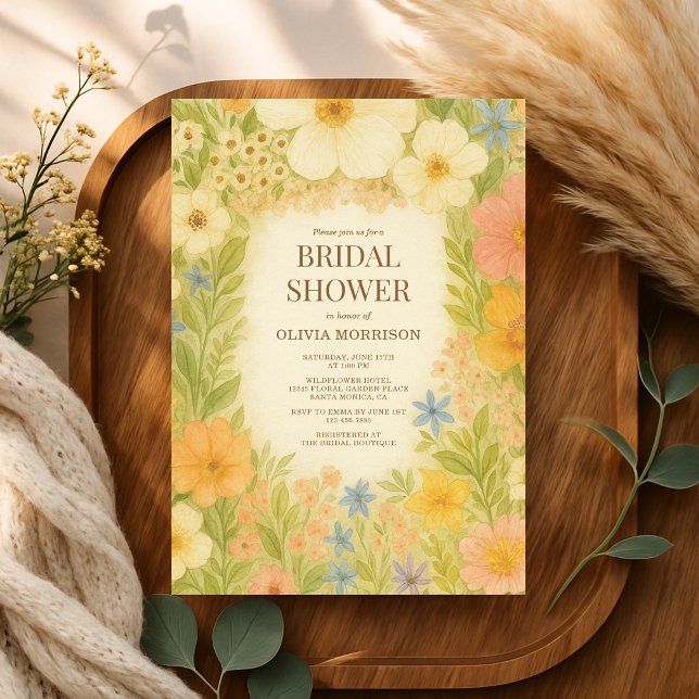 Invitación Wildflower Botanical Garden Floral Bridal Shower (Subido por el creador)