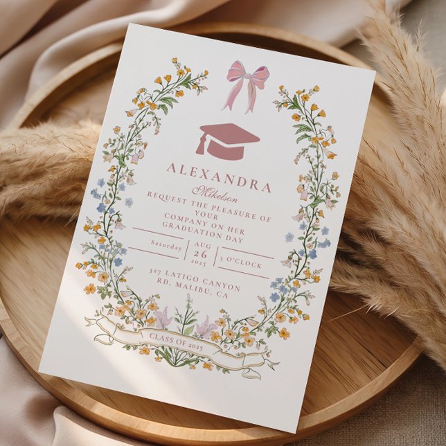 Invitación Wildflower Botanical Graduation (Subido por el creador)
