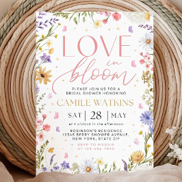 Invitación Wildflower Bridal Shower Invitation,Love In Bloom 