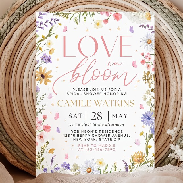 Invitación Wildflower Bridal Shower Invitation,Love In Bloom  (Subido por el creador)