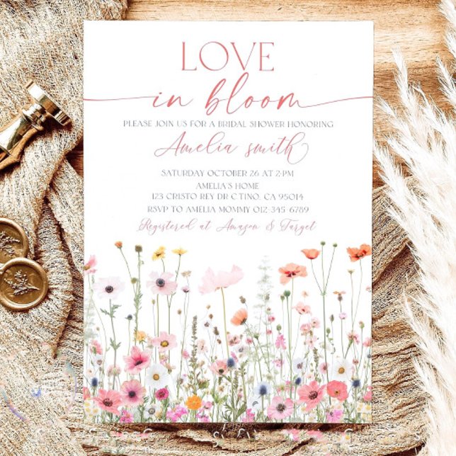 Invitación Wildflower Bridal Shower Invitation: Love In Bloom (Subido por el creador)