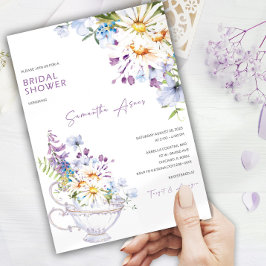 Invitación Wildflower Bridal Shower Tea Fiesta