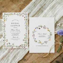 Invitación Wildflower Elegant Floral Garden Bridal Shower