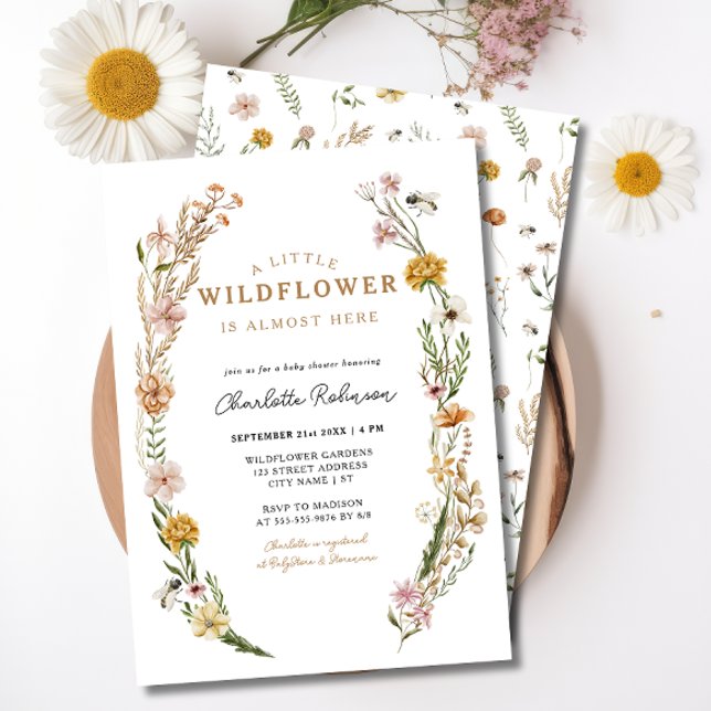 Invitación Wildflower Está En El Camino De La Baby Shower Flo (Subido por el creador)