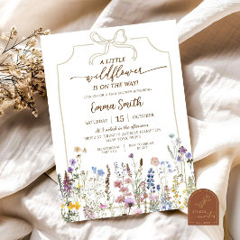 Invitación Wildflower está en la manera en que Baby Shower