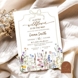 Invitación Wildflower está en la manera en que Baby Shower