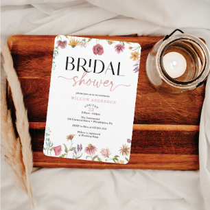 Invitación Wildflower Field Boho Bridal Shower Invitation
