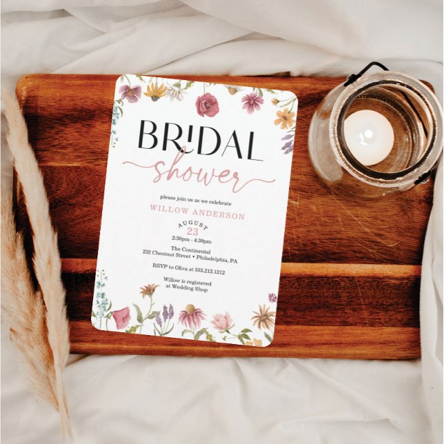 Invitación Wildflower Field Boho Bridal Shower Invitation (Subido por el creador)