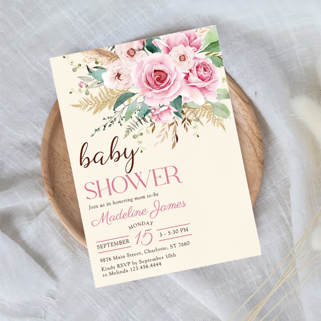 Invitación Wildflower Floral Baby Shower (Subido por el creador)