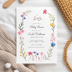 Invitación Wildflower Flower Garden Baby Shower