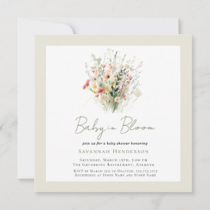 Invitación Wildflower Garden Baby en Bloom Baby Shower