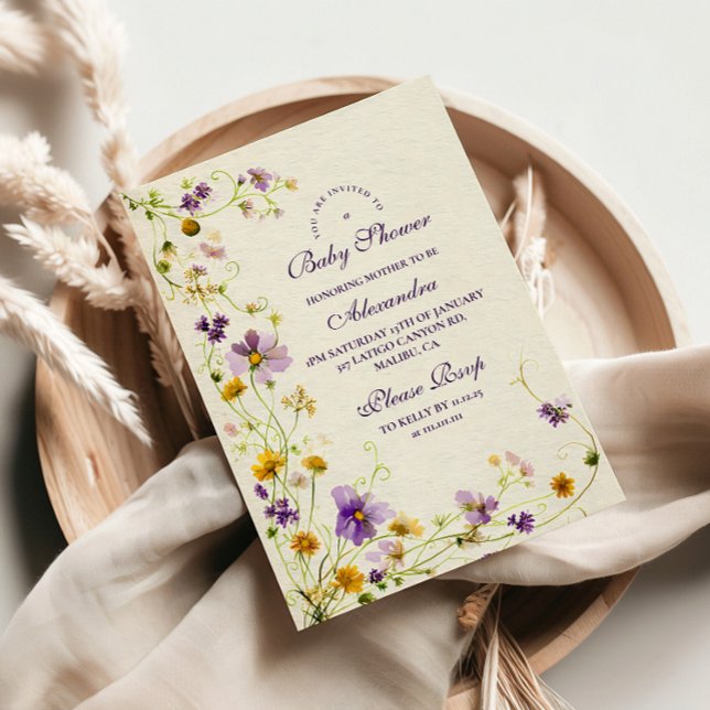 Invitación Wildflower Garden Baby Shower (Subido por el creador)