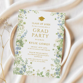 Invitación Wildflower Garden Graduation Party Invitation
