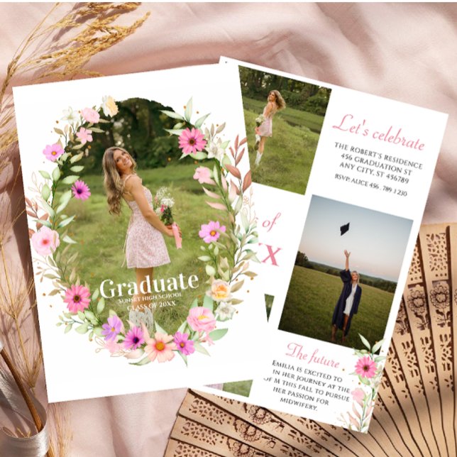 Invitación Wildflower Graduation Party photo (Subido por el creador)