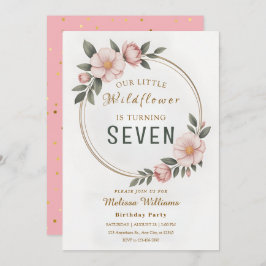 Invitación Wildflower Level 7 Birthday