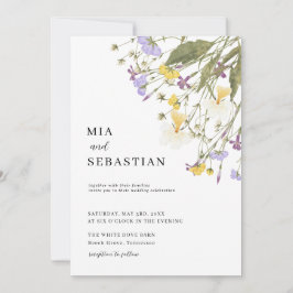 Invitación Wildflower Lilac Boda